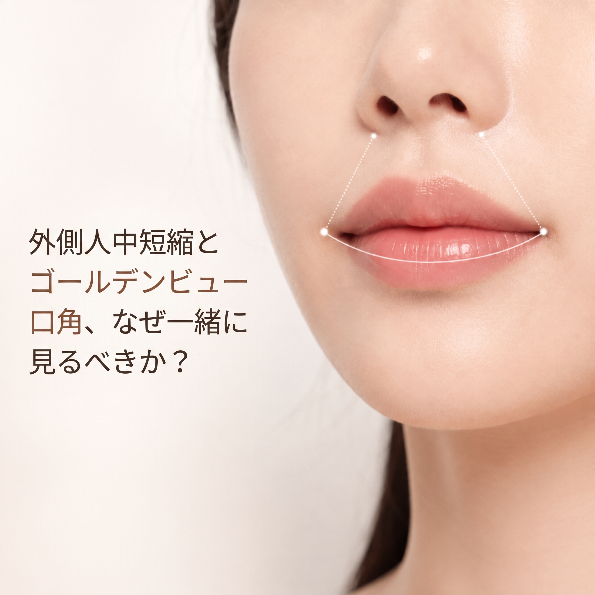 外側人中短縮とゴールデンビュー口角挙上、同時に見ると自然な理由とは？ | ゴールデンディアマン整形外科